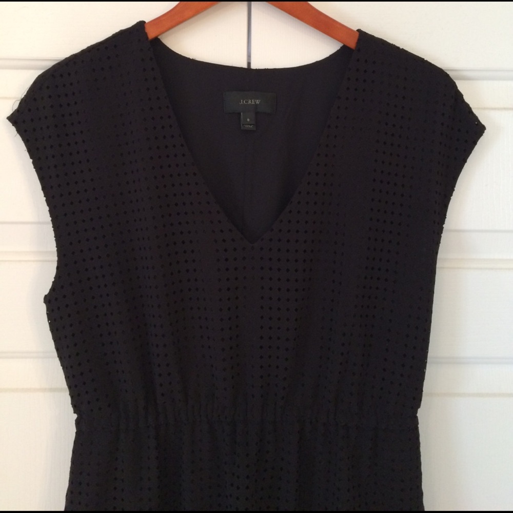 Stunning J. Crew black perforated dress size 8